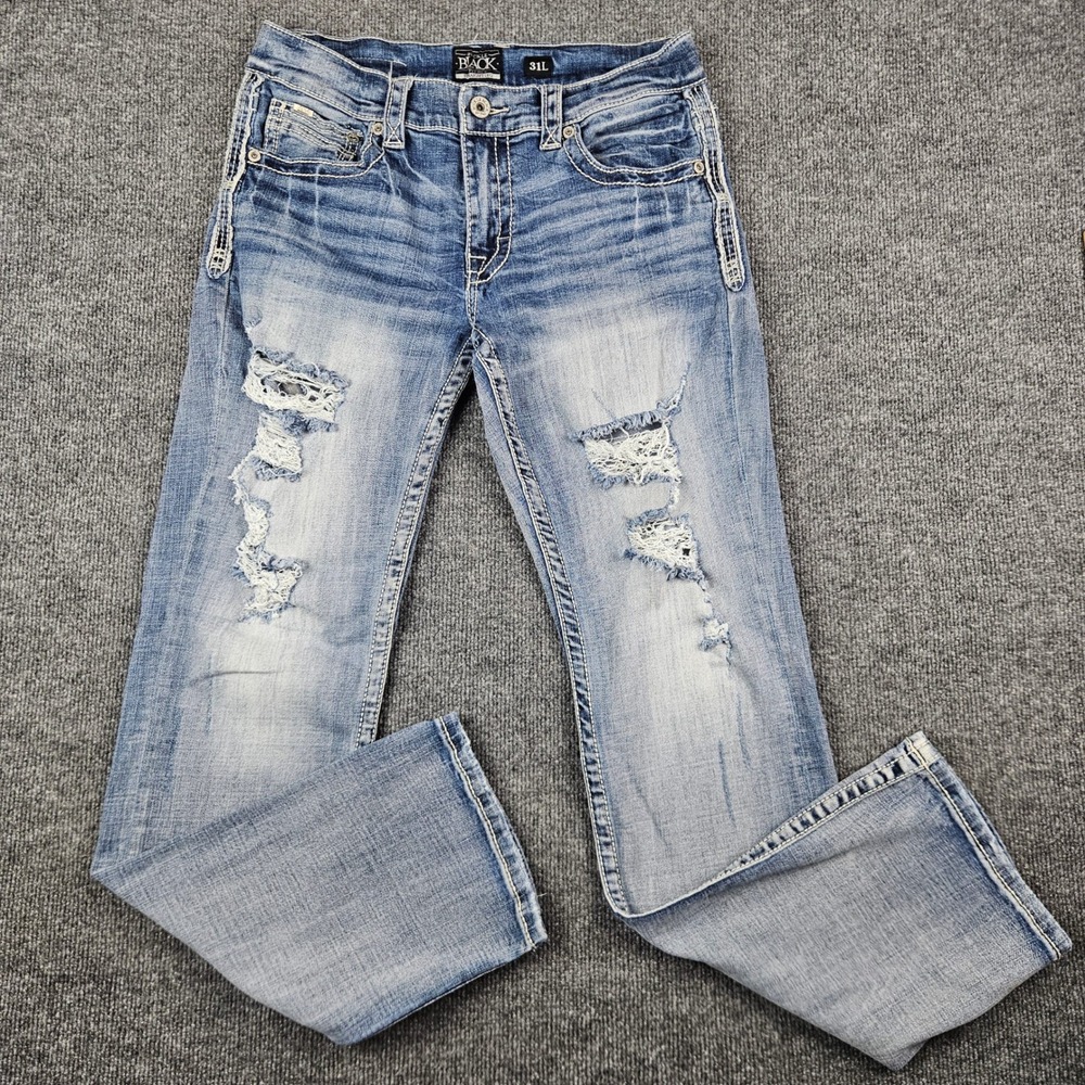 Buckle Blue Distressed Men's Jeans
